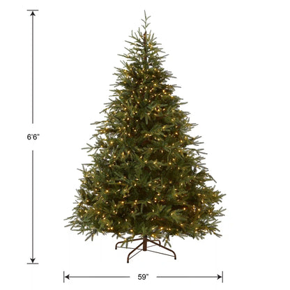 6.5 ft. Pre-Lit Fraser Grande Tree with Dual Color LED Lights, Plug-In