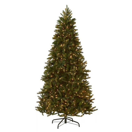7.5 ft. Pre-Lit Grande Fir Medium Tree with Clear Lights, Plug-In