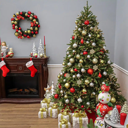 6.5 ft. Pre-Lit Jersey Fraser Fir Tree with Clear Lights, Plug-In