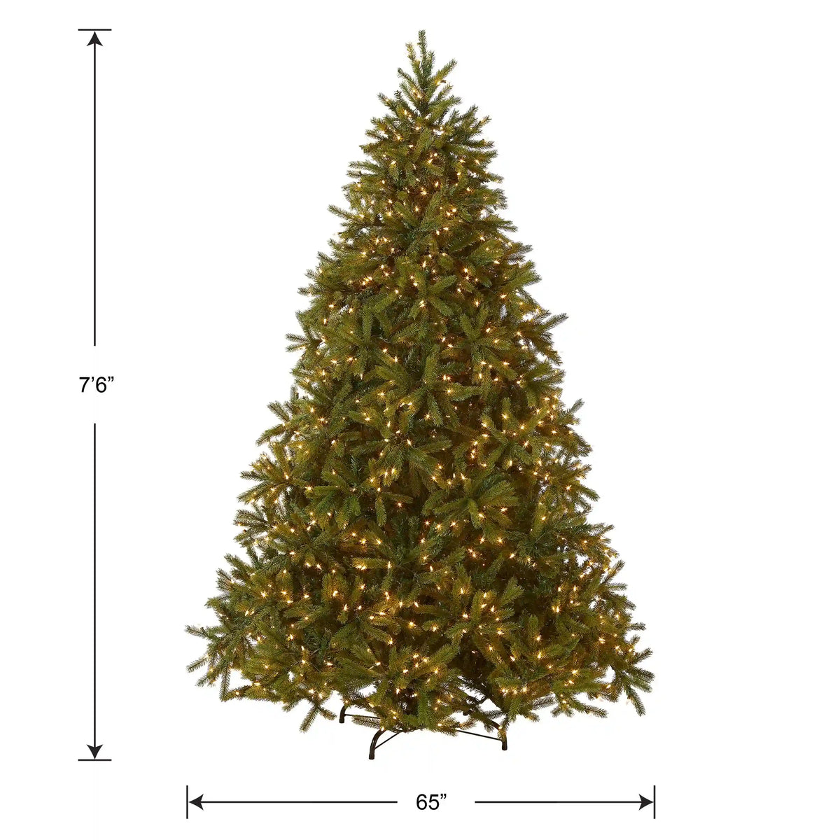 7.5 ft. Pre-Lit Jersey Fraser Fir Tree with Clear Lights, Plug-In