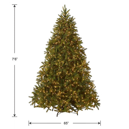 7.5 ft. Pre-Lit Jersey Fraser Fir Tree with Clear Lights, Plug-In