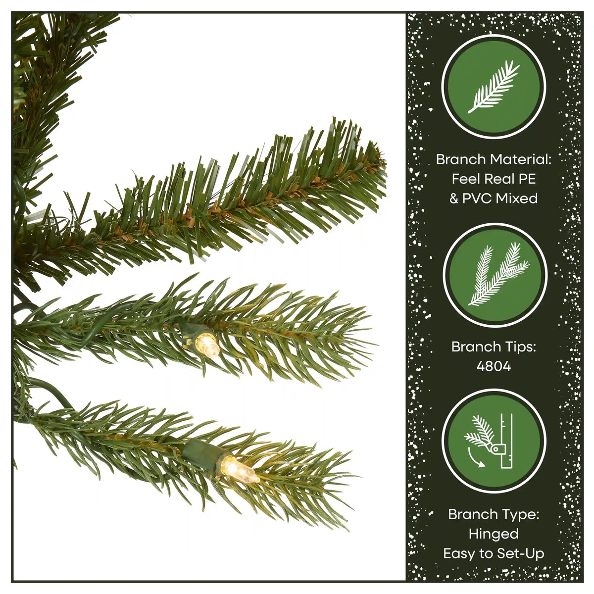 9 ft. Pre-Lit Jersey Fraser Fir Full Tree with Clear Lights