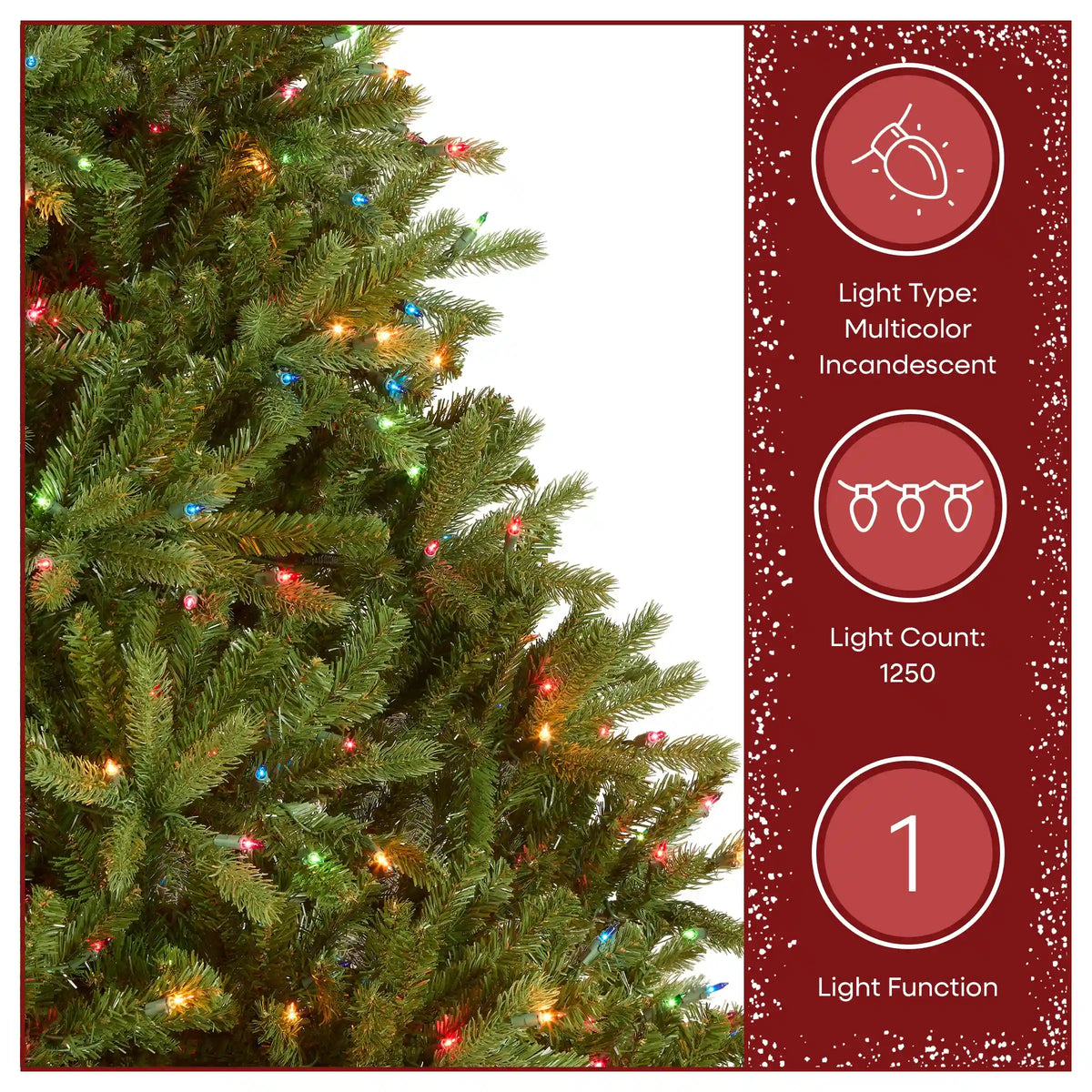 7.5 ft. Pre-Lit Jersey Fraser Fir Tree with Multicolor Lights
