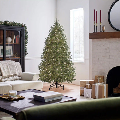6.5 ft. Pre-Lit Jersey Fraser Fir Medium Tree with Clear Lights, Plug-In