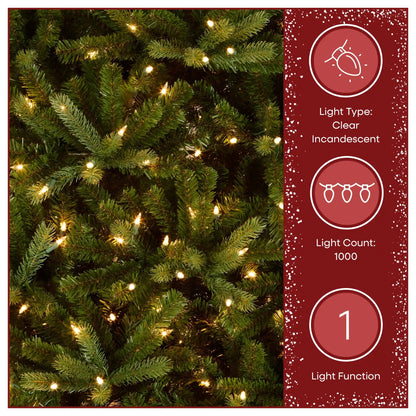 7.5 ft. Pre-Lit Jersey Fraser Fir Medium Tree with Clear Lights