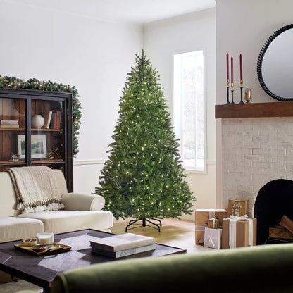 7.5 ft. Pre-Lit Jersey Fraser Fir Medium Tree with Dual Color LED Lights, Plug-In
