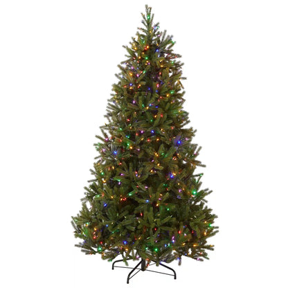 7.5 ft. Pre-Lit Jersey Fraser Fir Medium Tree with Dual Color LED Lights, Plug-In