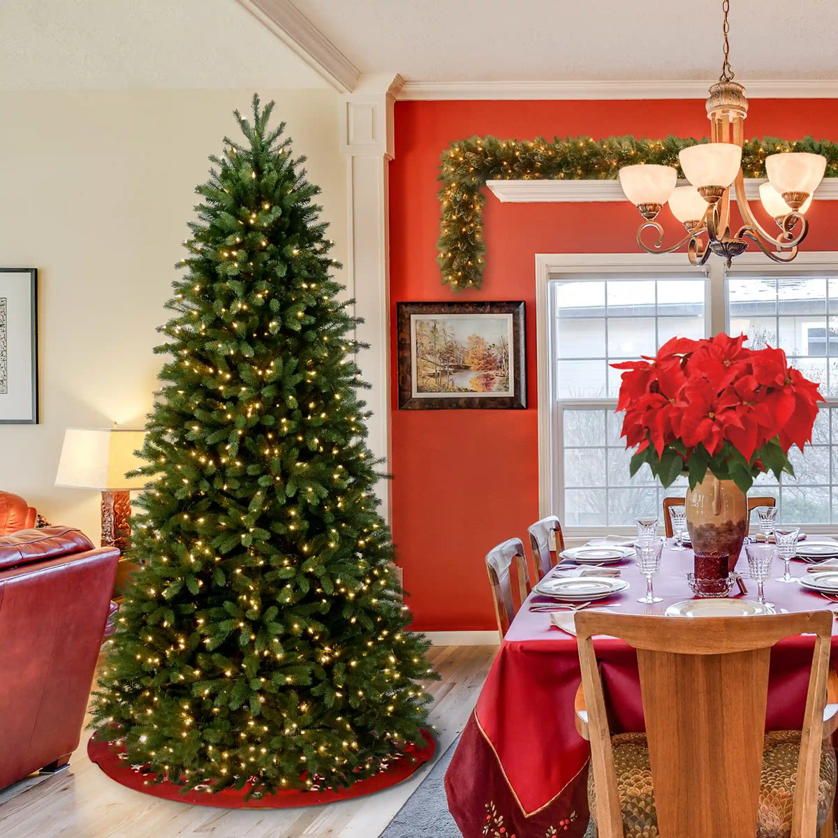 6.5 ft. Pre-Lit Jersey Fraser Fir Slim Tree with Clear Lights, Plug-In