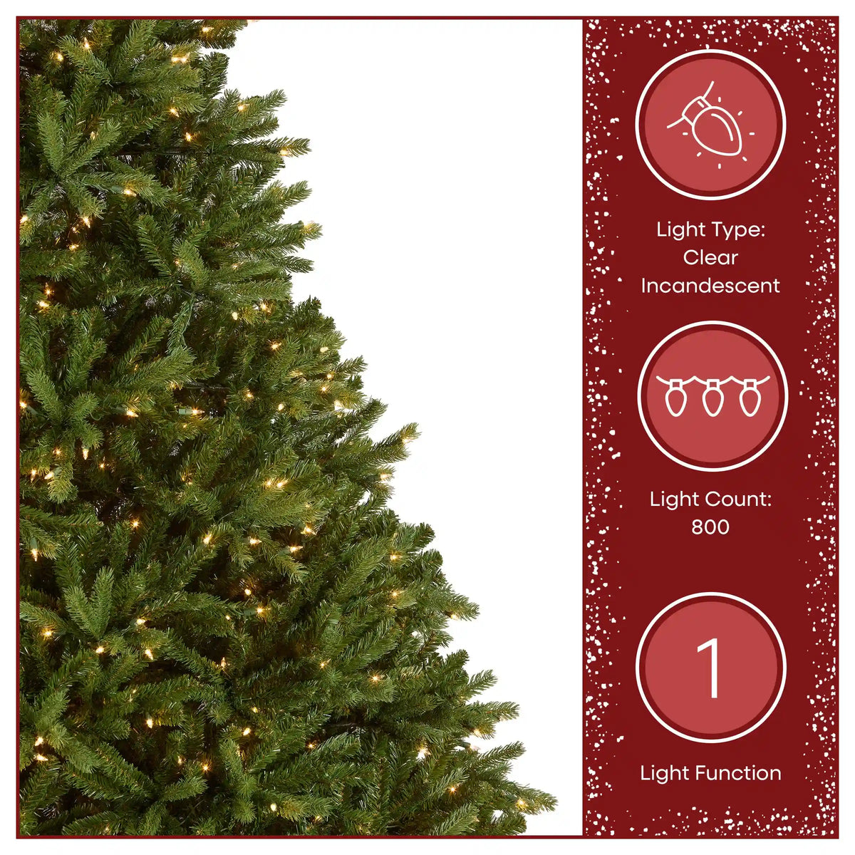 7.5 ft. Pre-Lit Jersey Fraser Fir Slim Tree with Clear Lights, Plug-In