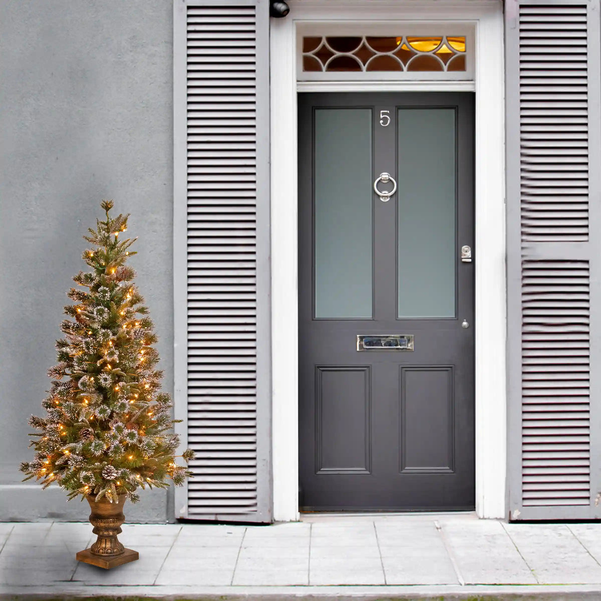 4 ft. Pre-Lit Liberty Pine Tree with Clear Lights, Plug-In