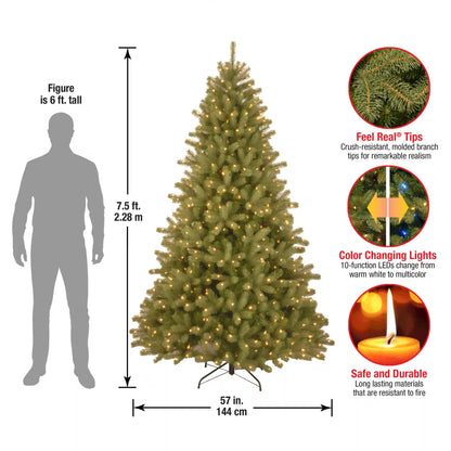 7.5 ft. Pre-Lit Lakewood Spruce Tree with Dual Color LED Lights