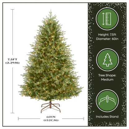 7.5 ft. Pre-Lit Nordic Spruce Medium Tree with Clear Lights
