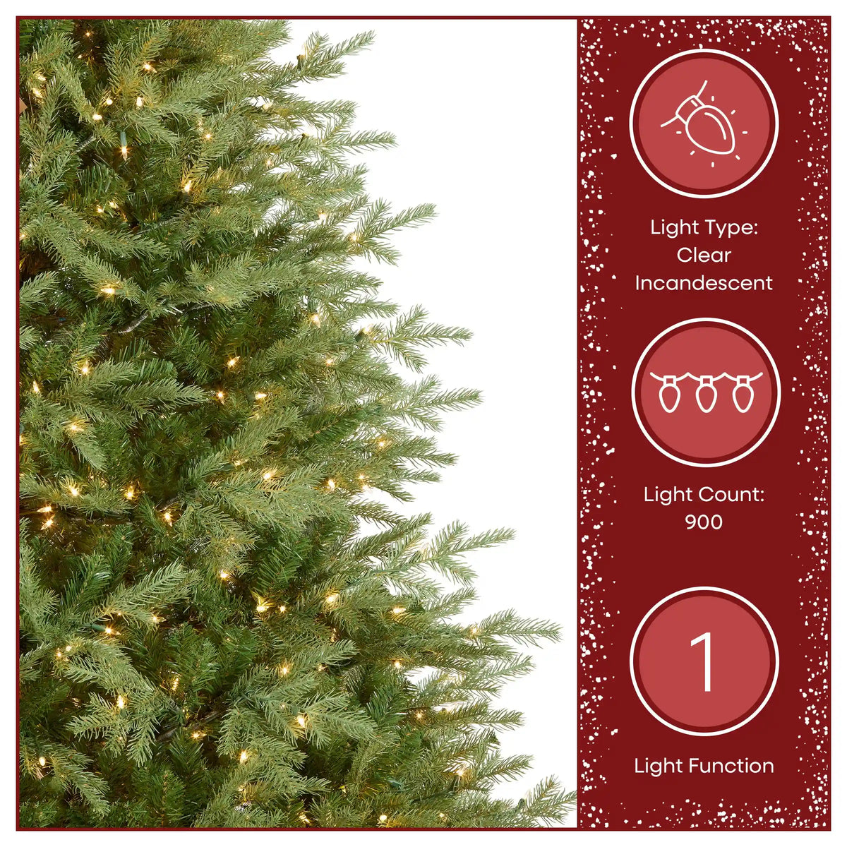 7.5 ft. Pre-Lit Nordic Spruce Medium Tree with Clear Lights