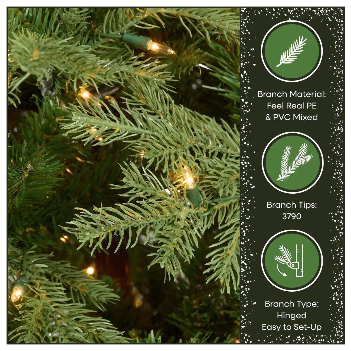 7.5 ft. Pre-Lit Nordic Spruce Medium Tree with Clear Lights
