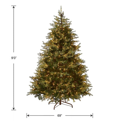 9 ft. Pre-Lit Nordic Spruce Medium Tree with Clear Lights, Plug-In