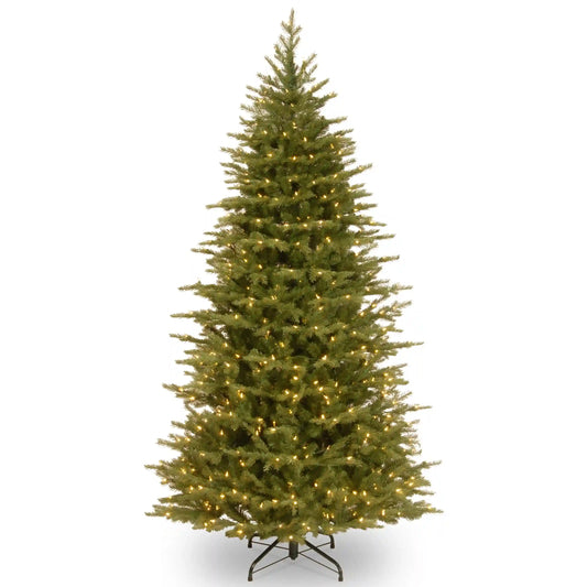 6.5 ft. Pre-Lit Nordic Spruce Slim Tree with Clear Lights, Plug-In