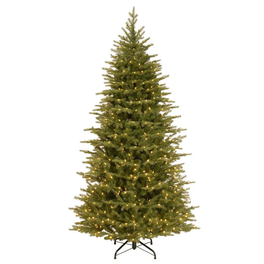 7.5 ft. Pre-Lit Nordic Spruce Slim Tree with Clear Lights, Plug-In