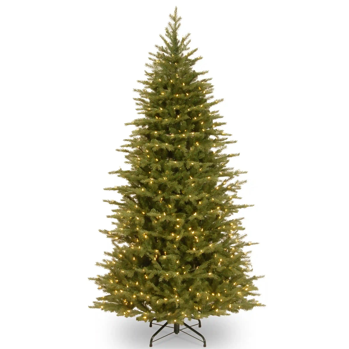 7.5 ft. Pre-Lit Nordic Spruce Slim Tree with Dual Color LED Lights, Plug-In