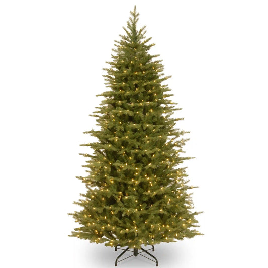 7.5 ft. Pre-Lit Nordic Spruce Slim Tree with Dual Color LED Lights, Plug-In