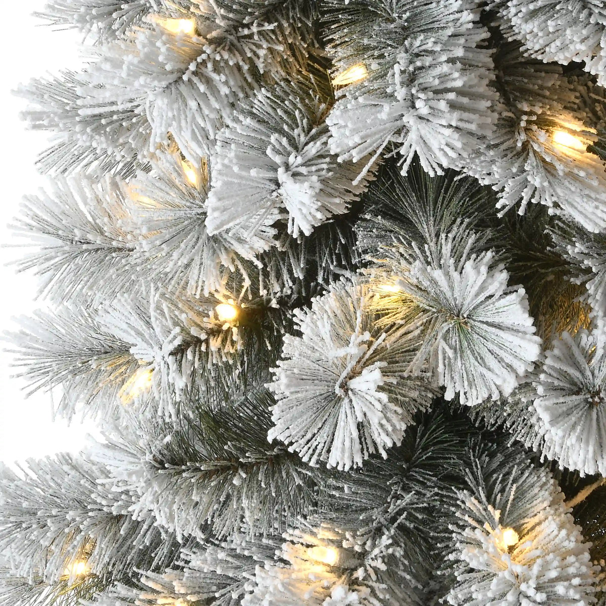 5 ft. Pre-Lit Snowy Pogue Pine Slim Tree with LED Lights, Plug-In
