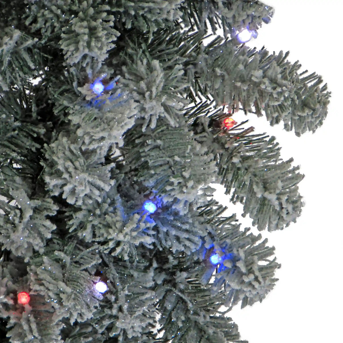 4 ft. Pre-Lit Snowy Sheffield Spruce Tree with Twinkly LED Lights, Plug-In