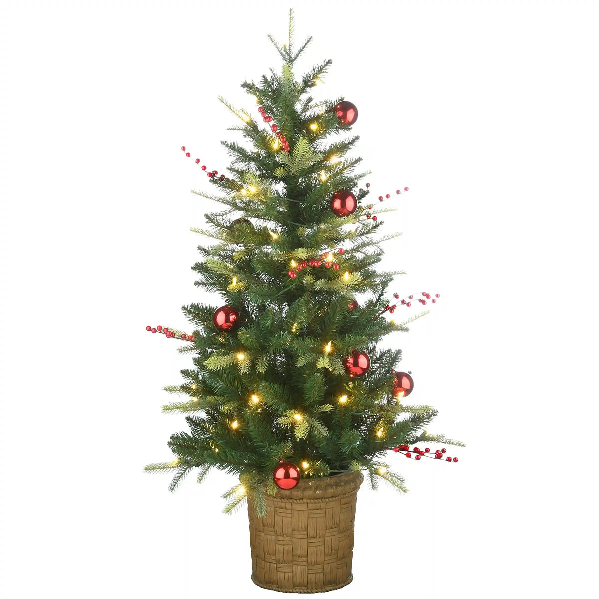 4 ft. Pre-Lit Scotch Creek Fir Tree with LED Lights, Plug-In