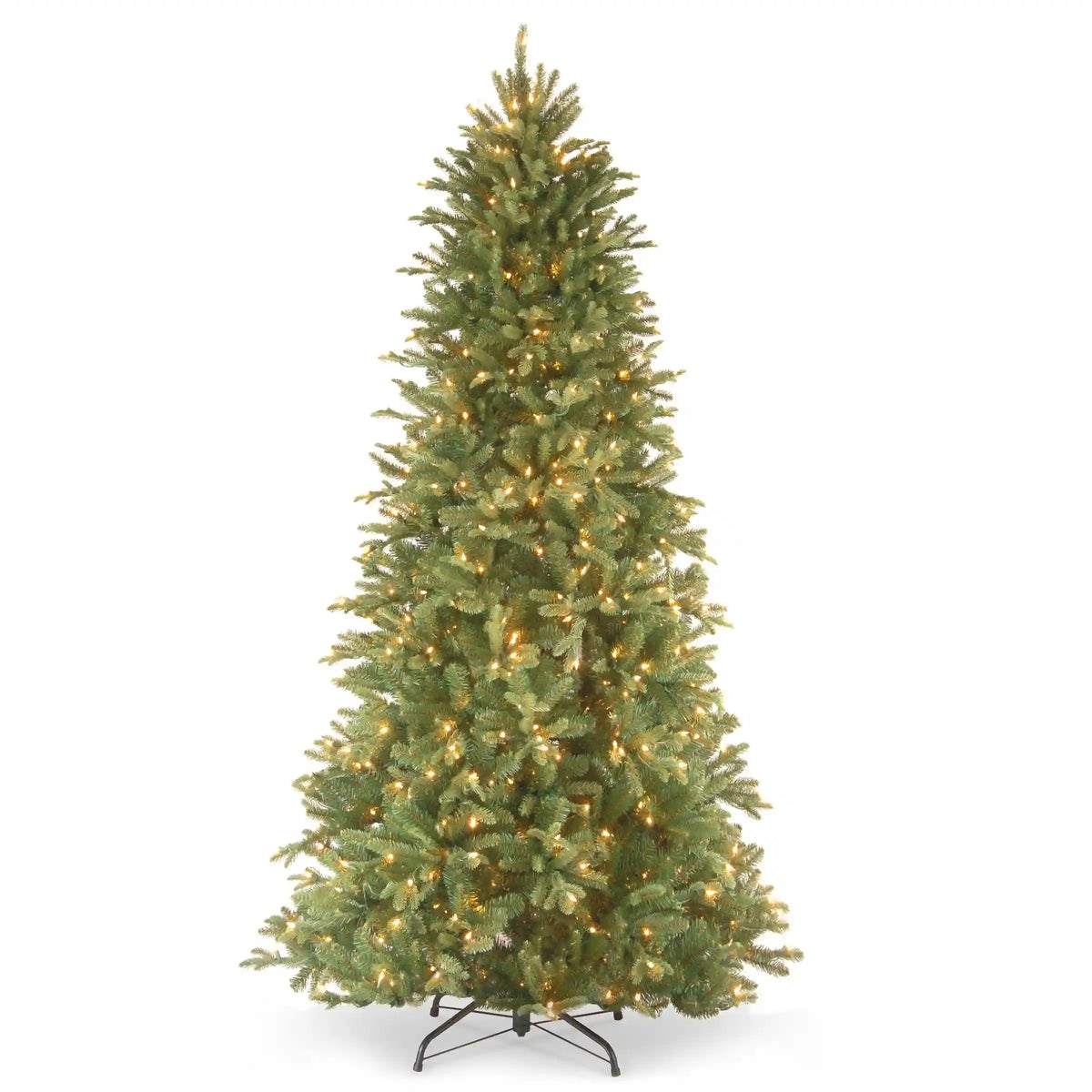 6.5 ft. Pre-Lit Tiffany Fir Slim Tree with Clear Lights PE Branch Tips, Plug-In