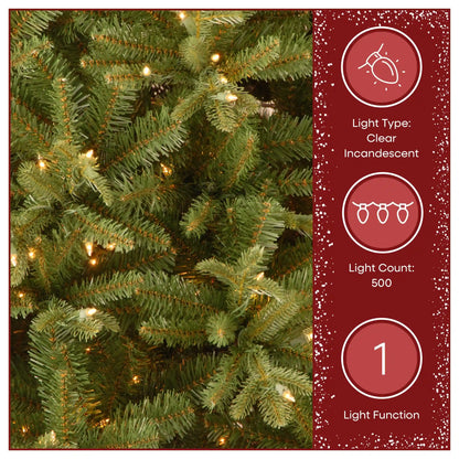 6.5 ft. Pre-Lit Tiffany Fir Slim Tree with Clear Lights PE Branch Tips, Plug-In