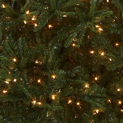 9 ft. Pre-Lit Tiffany Fir Slim Tree with Clear Lights - PE Branch Tips, Plug-In