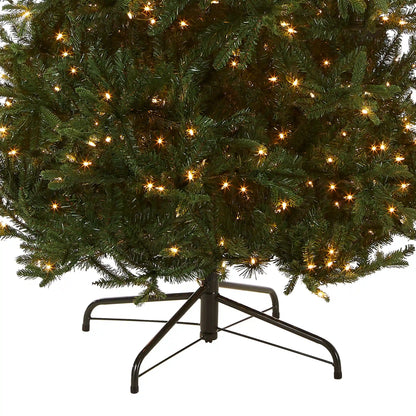 9 ft. Pre-Lit Tiffany Fir Slim Tree with Clear Lights - PE Branch Tips, Plug-In