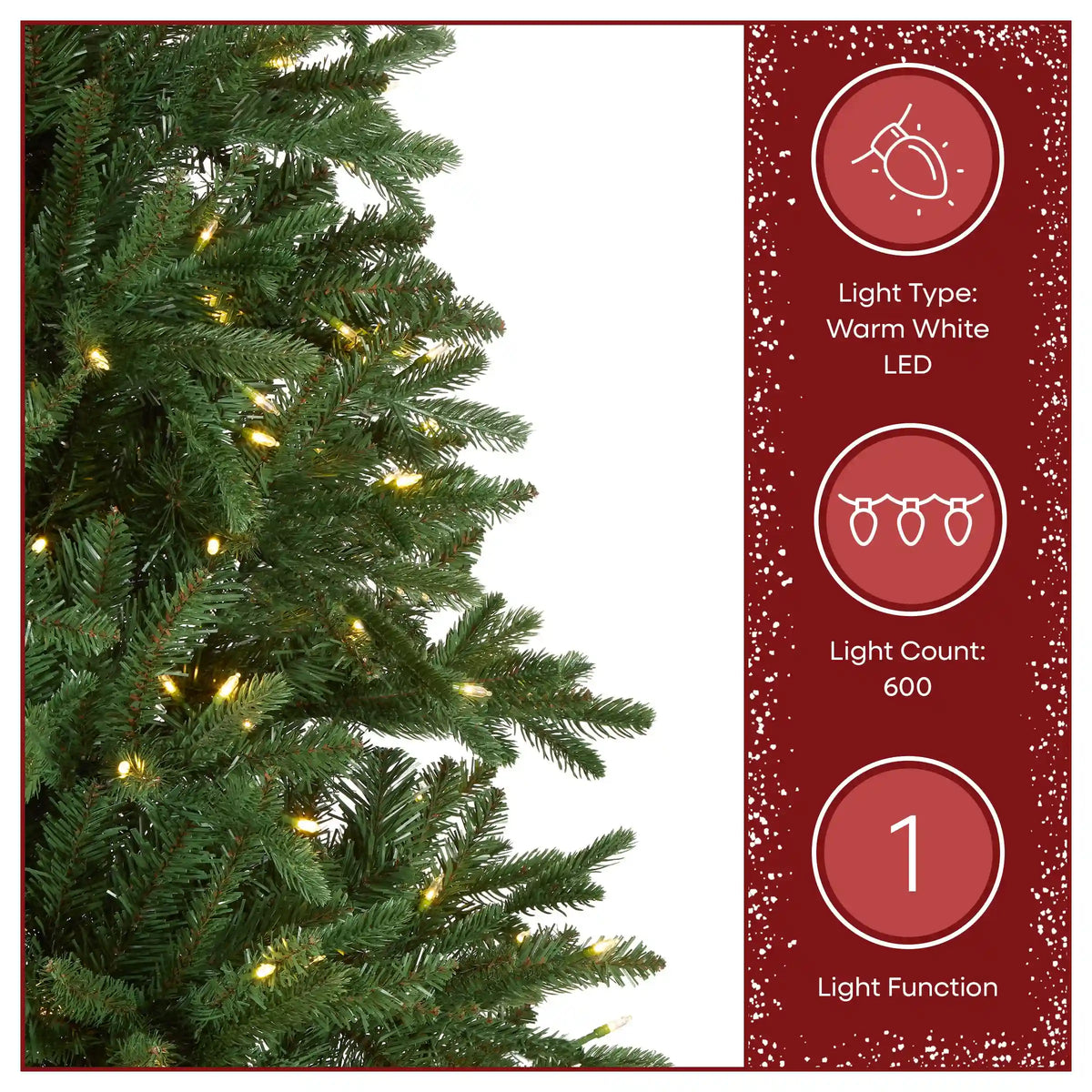 7.5 ft. Pre-Lit Winslow Fir with Warm White LED Lights