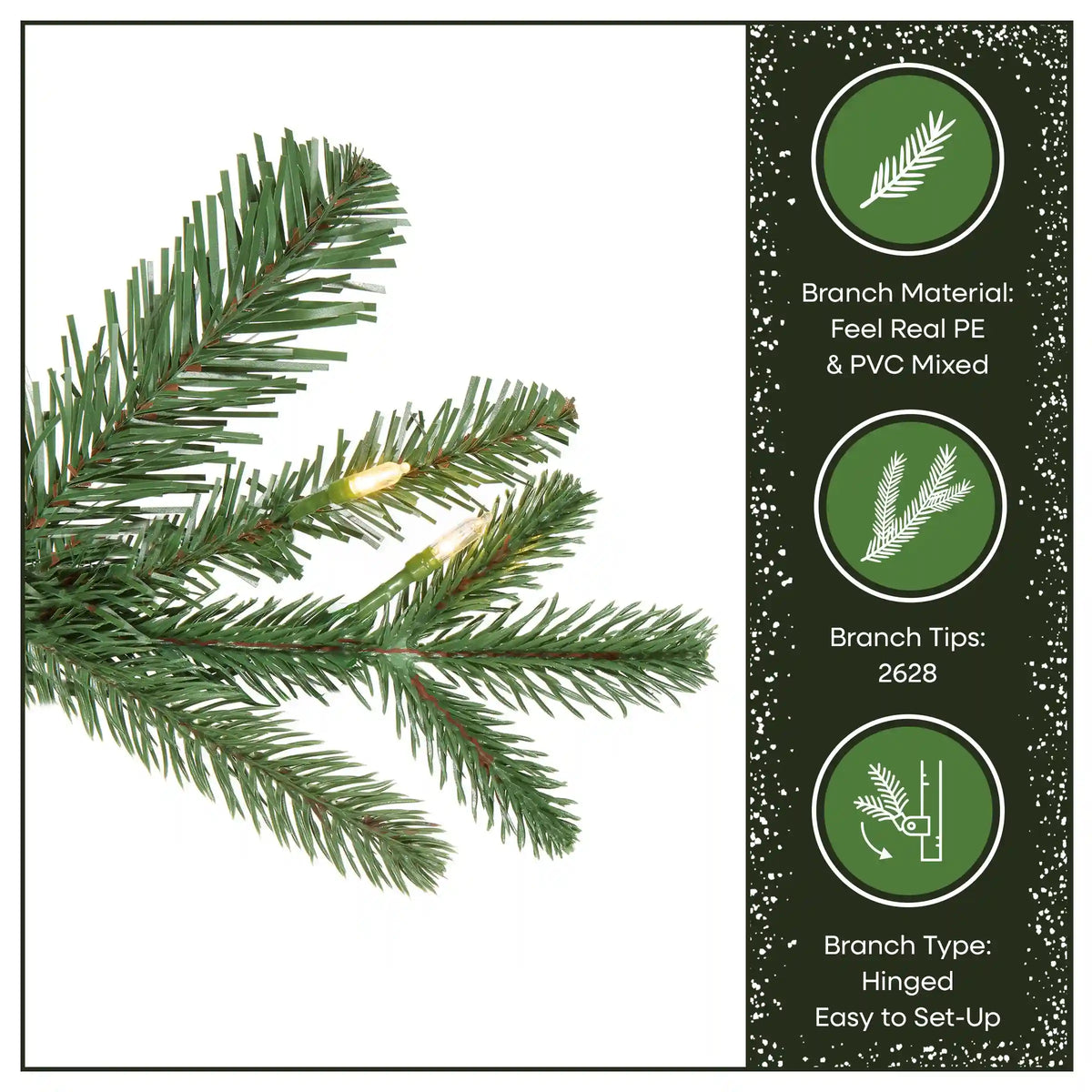 9 ft. Pre-Lit Winslow Fir Tree with Warm White LED Lights
