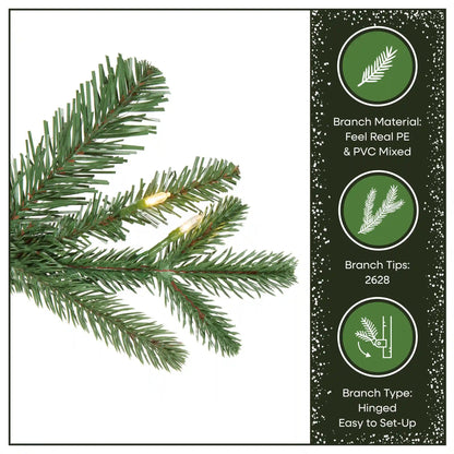 9 ft. Pre-Lit Winslow Fir Tree with Warm White LED Lights