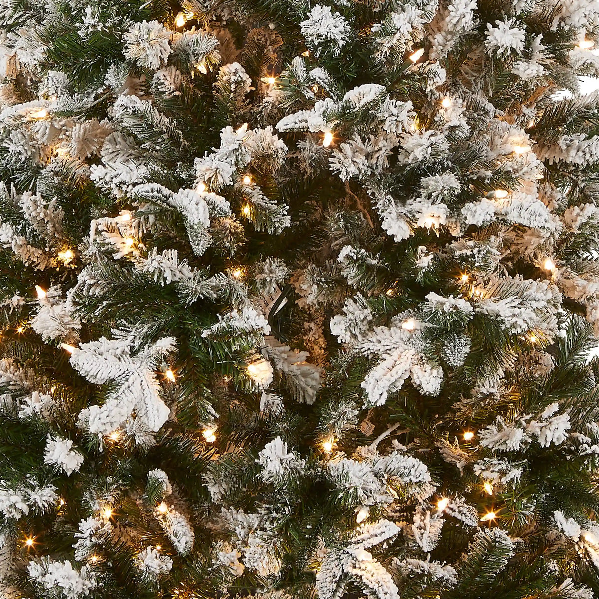7.5 ft. Pre-Lit Snowy Everest Fir Medium Tree with Clear Lights, Plug-In
