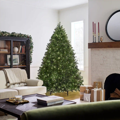 7.5 ft. Pre-Lit Deluxe Downswept Douglas Fir Tree with PowerConnect Dual Color LED Lights, Plug-In