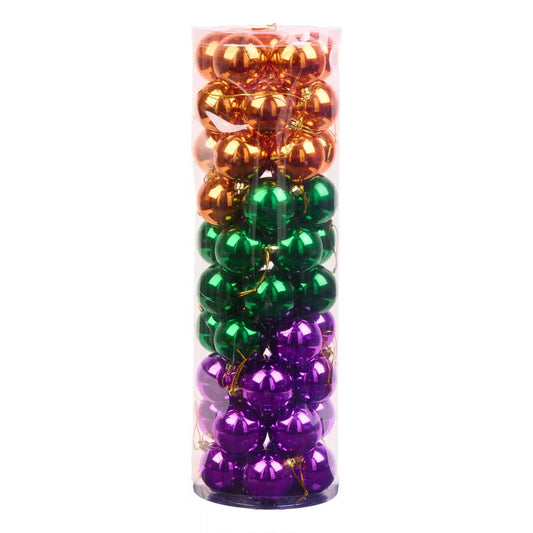 20 in. 50-Piece Halloween Orange, Green and Purple Ball Ornaments Set