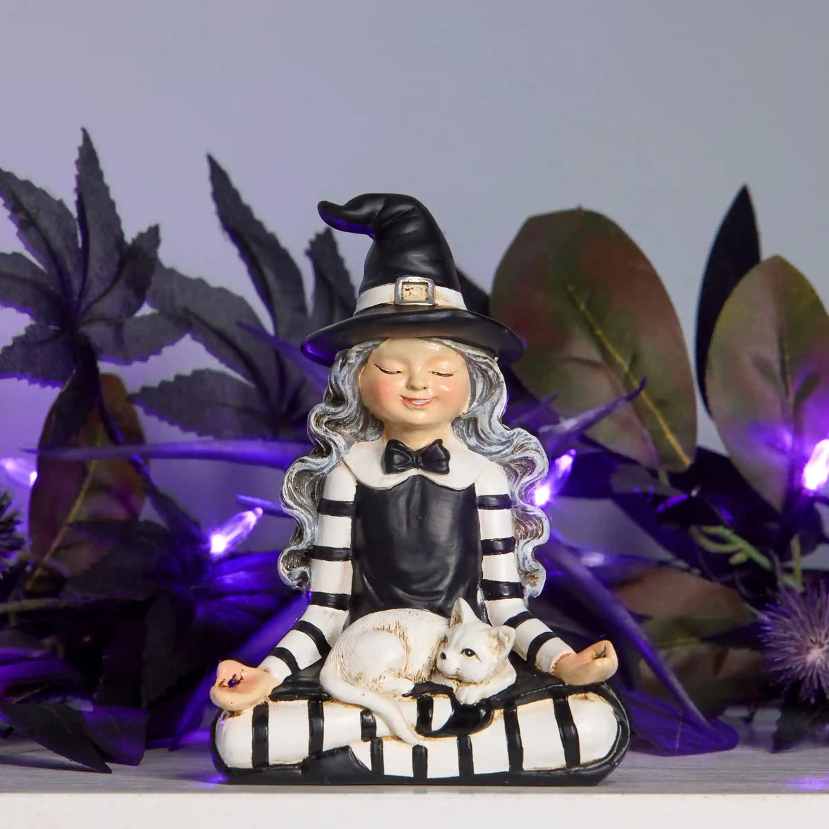 5 in. Halloween Yoga Witch Tabletop Decoration