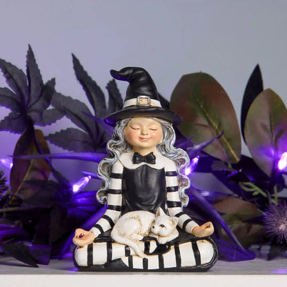 5 in. Halloween Yoga Witch Tabletop Decoration