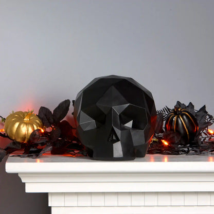 6 in. Black Halloween Origami Skull Tabletop Decoration