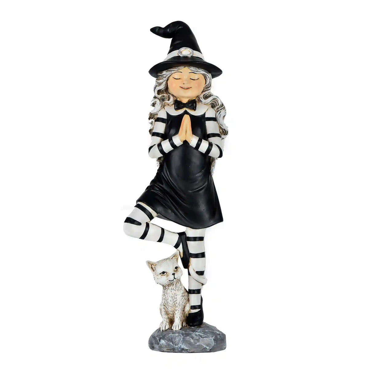 9 in. Halloween Witch in a Yoga Pose Tabletop Decoration