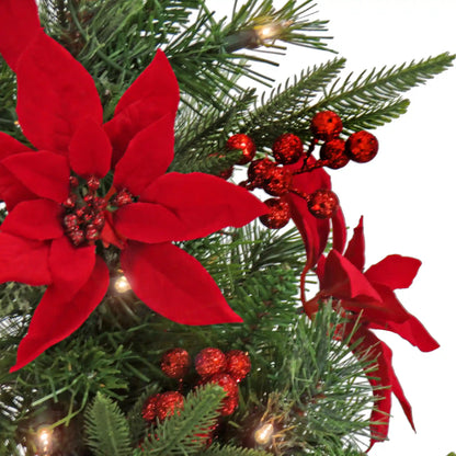 3 ft. Pre-Lit Colonial Pencil Slim Tree with Clear Lights, Plug-In