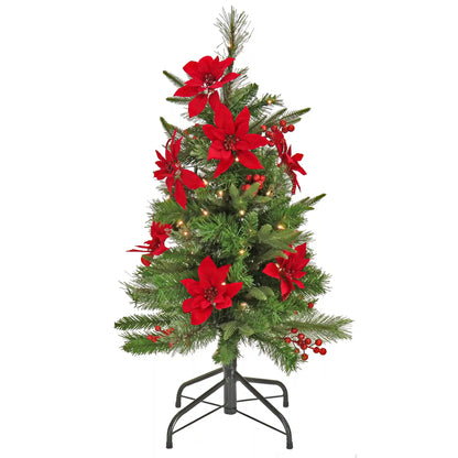 3 ft. Pre-Lit Colonial Pencil Slim Tree with Clear Lights, Plug-In