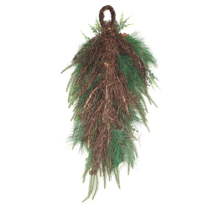 32 in. Mixed Pine Christmas Teardrop