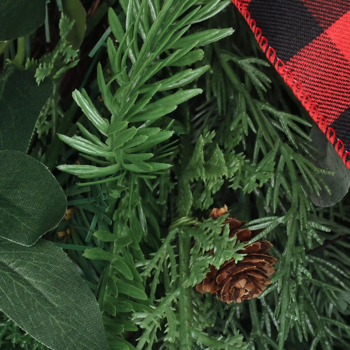 30 in. Mixed Pine Christmas Teardrop with Bow