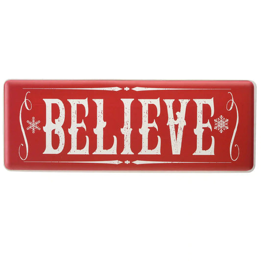 31 in. Believe Horizontal Holiday Wall Sign