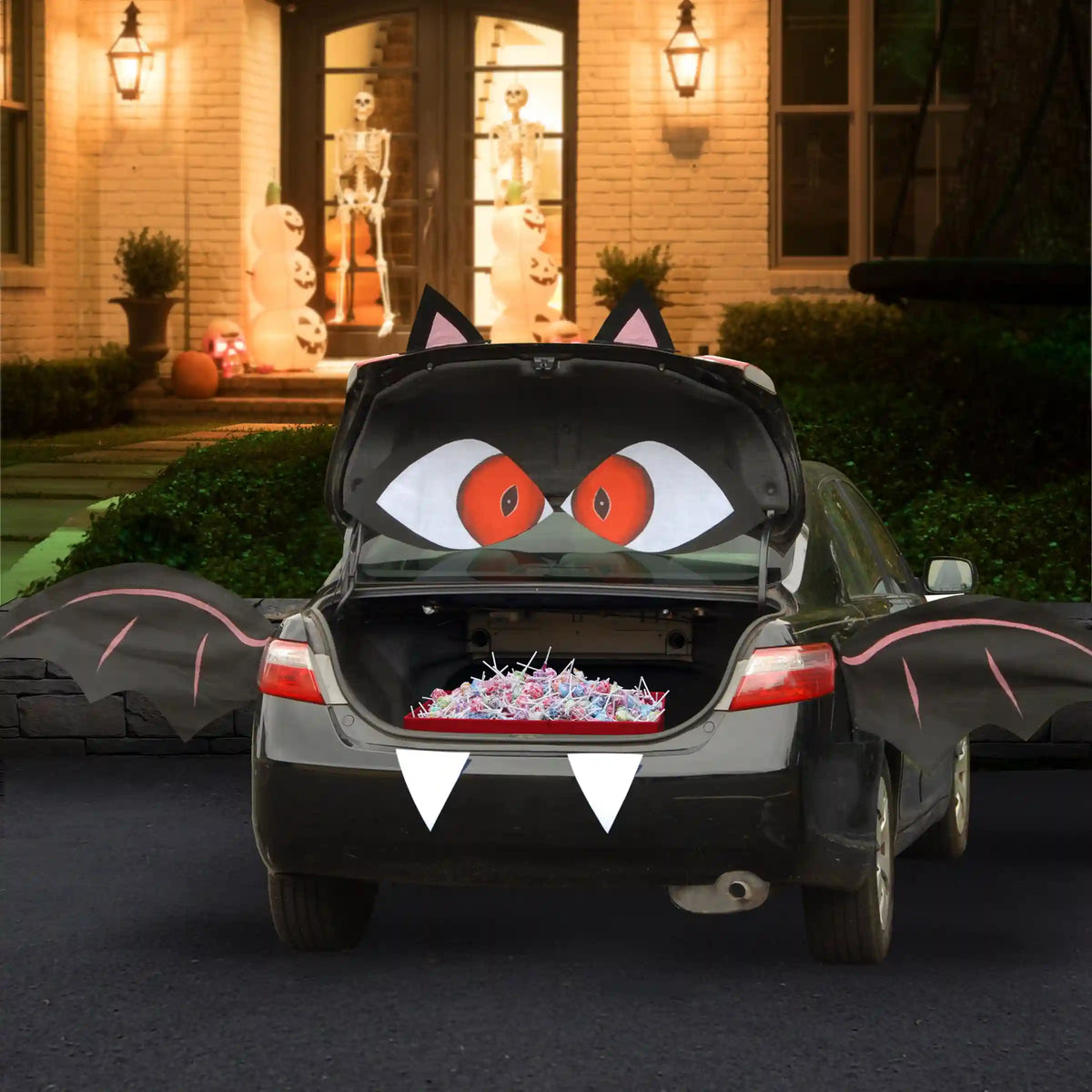 8-Piece Halloween Bat TRICKY TRUNKS Car Decoration Kit