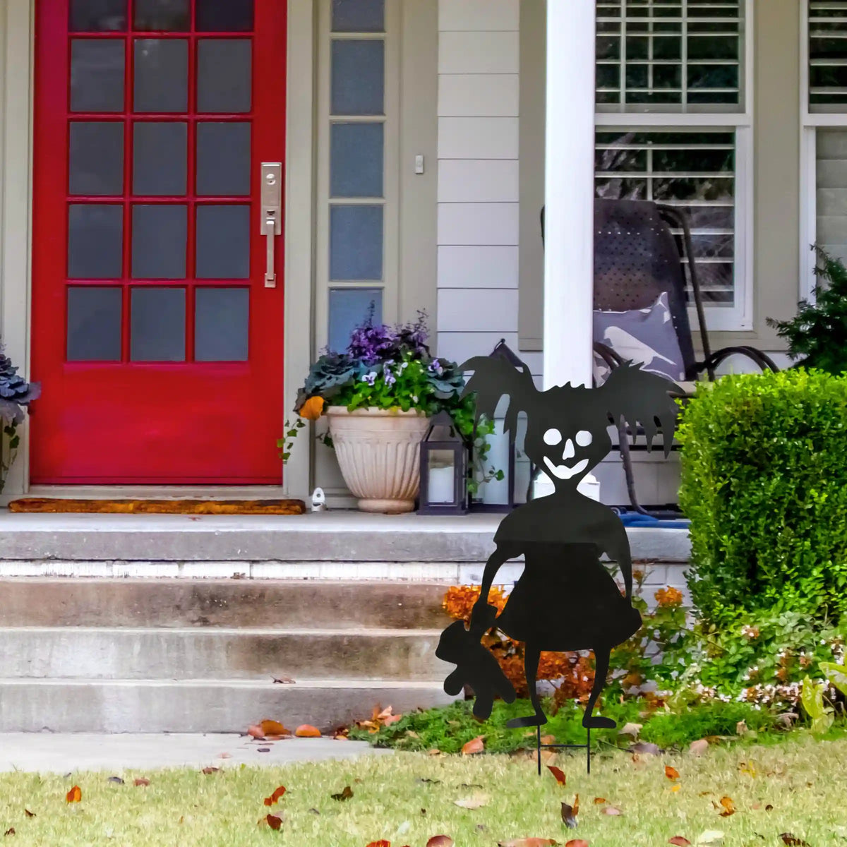 38 in. Halloween Scary Girl Garden Stakes Outdoor Lawn Decoration