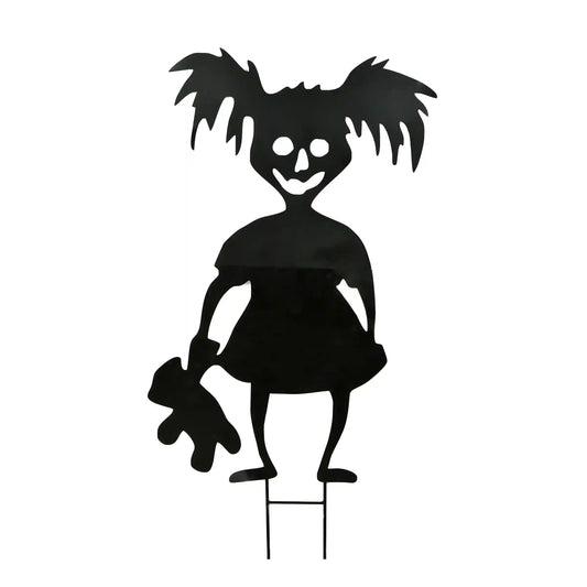 38 in. Halloween Scary Girl Garden Stakes Outdoor Lawn Decoration