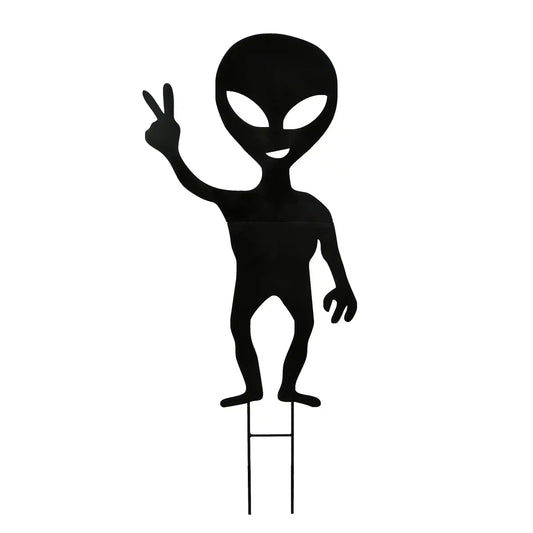 38 in. Halloween Alien Garden Stakes Outdoor Lawn Decoration