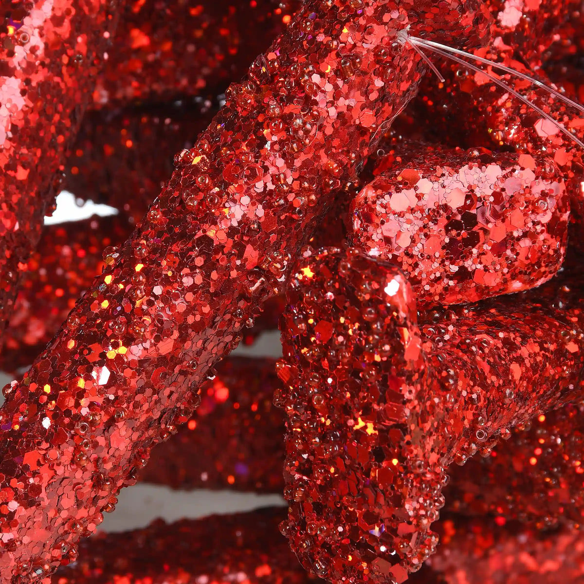 6 ft. Valentine's Banner Decorated with Red Glitter